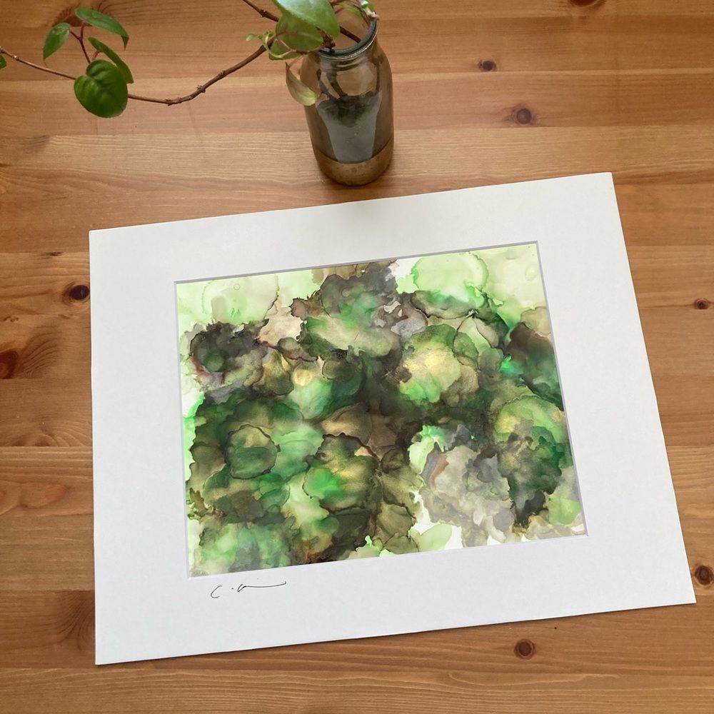 New Original Signed Artwork Alcohol Ink on Paper